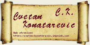 Cvetan Konatarević vizit kartica